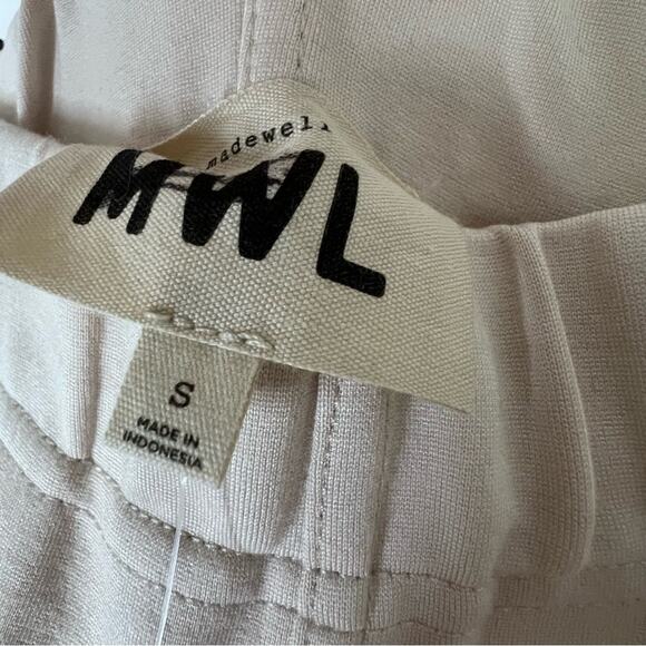 Madewell Beige Natural Ponte Wide-Leg Pants Small - Picture 3 of 6